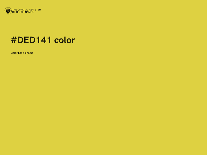 #DED141 color image