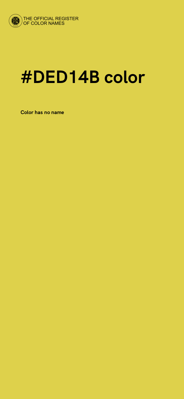 #DED14B color image