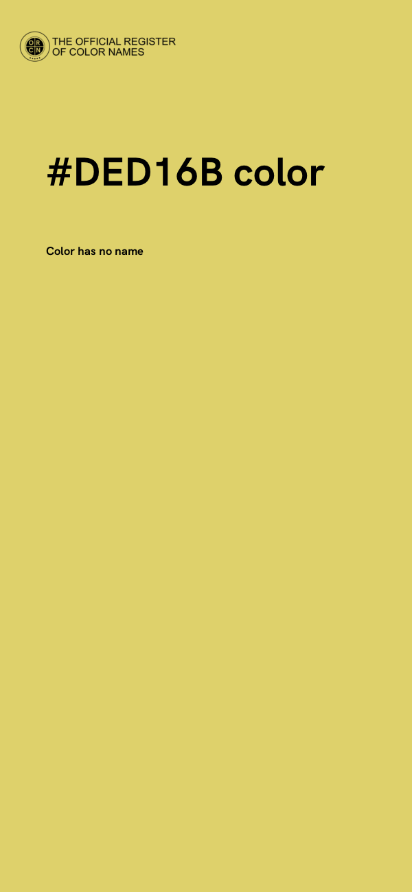 #DED16B color image