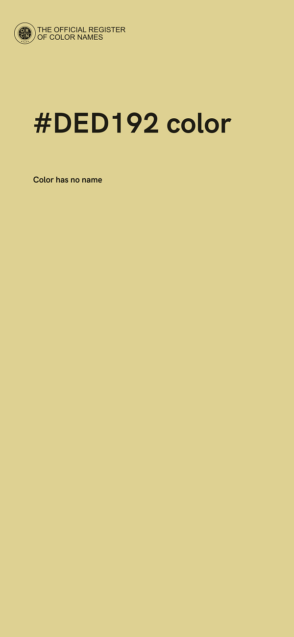 #DED192 color image