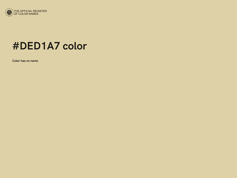 #DED1A7 color image