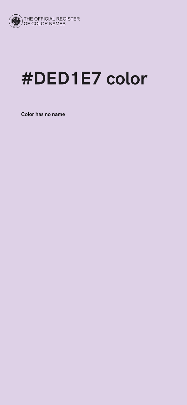 #DED1E7 color image