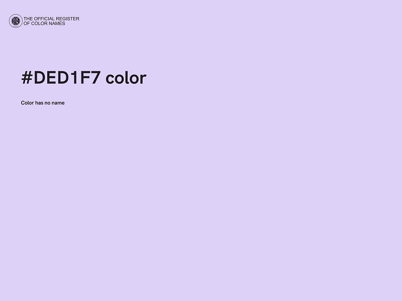 #DED1F7 color image