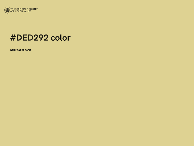 #DED292 color image