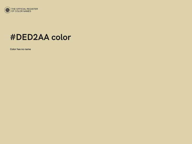 #DED2AA color image