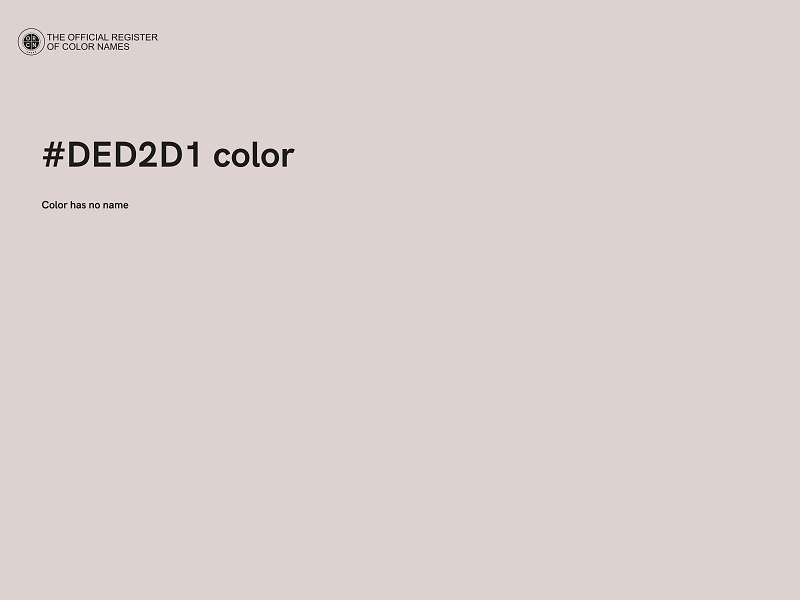 #DED2D1 color image