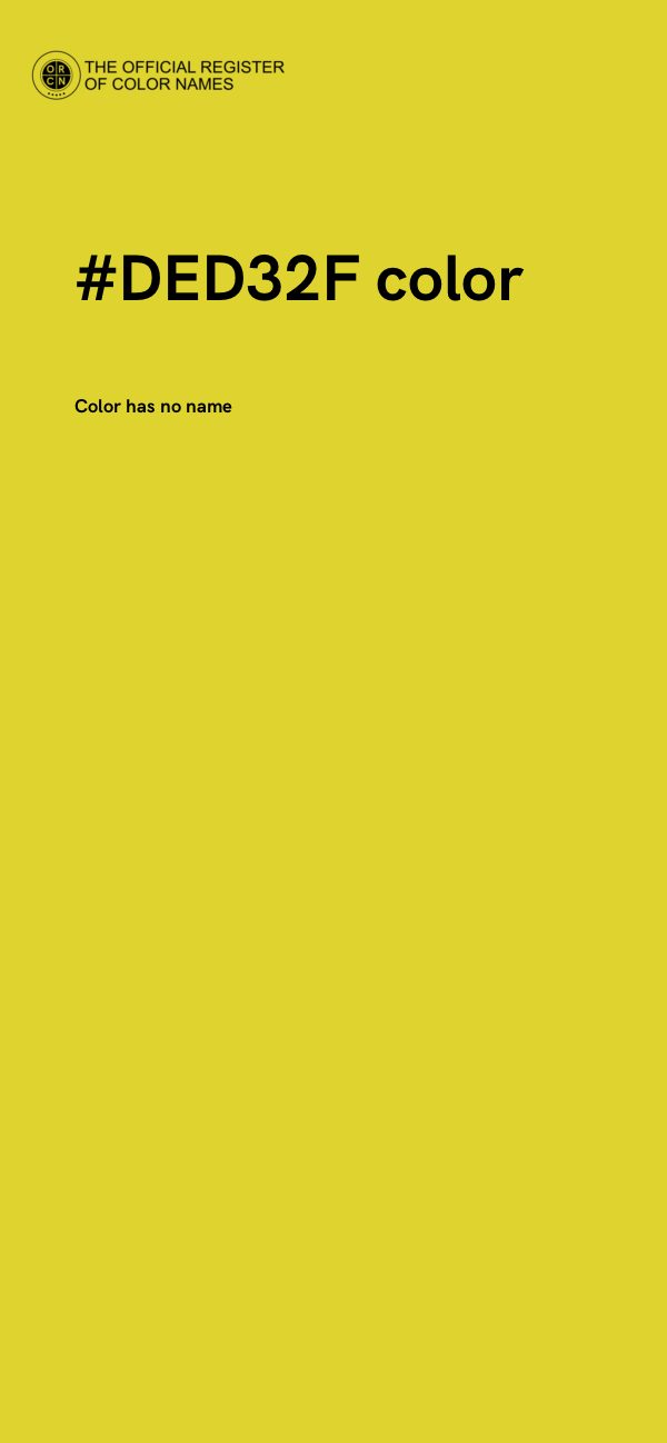 #DED32F color image