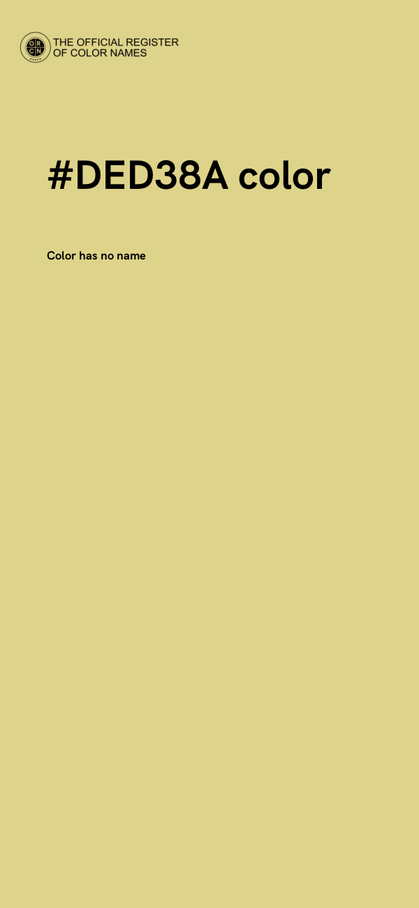 #DED38A color image