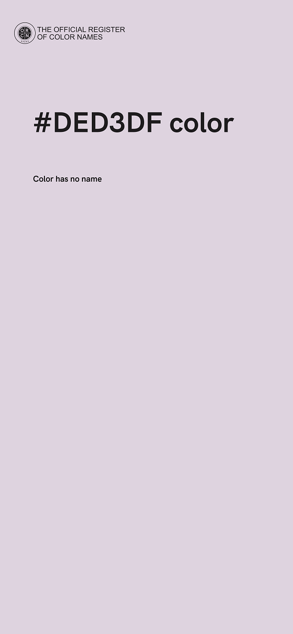 #DED3DF color image