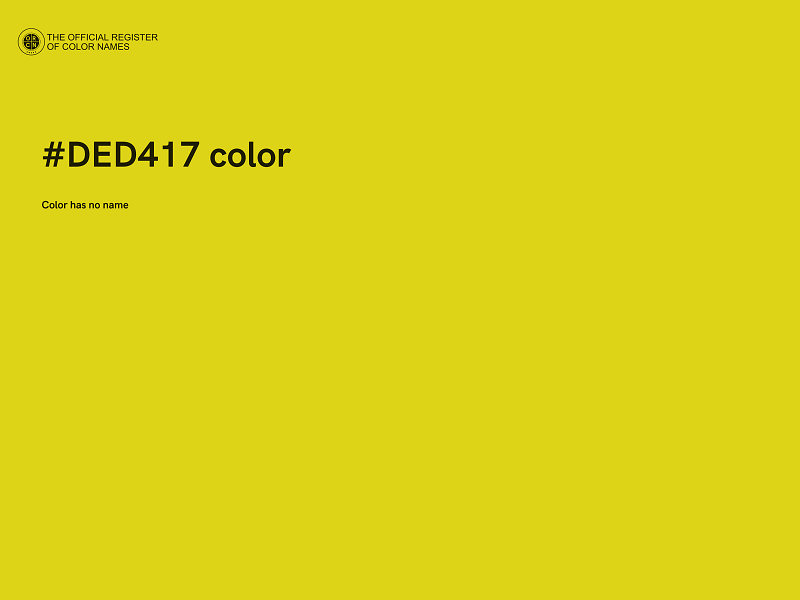 #DED417 color image