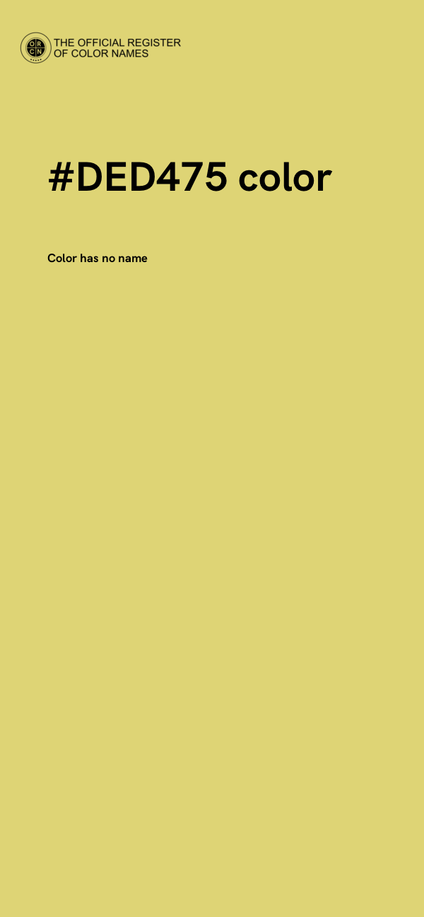 #DED475 color image