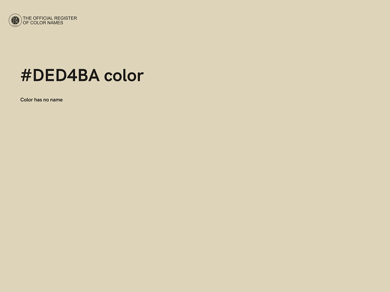 #DED4BA color image