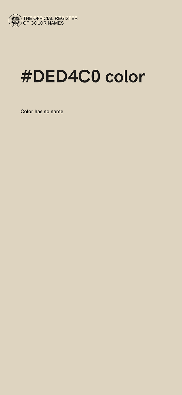 #DED4C0 color image
