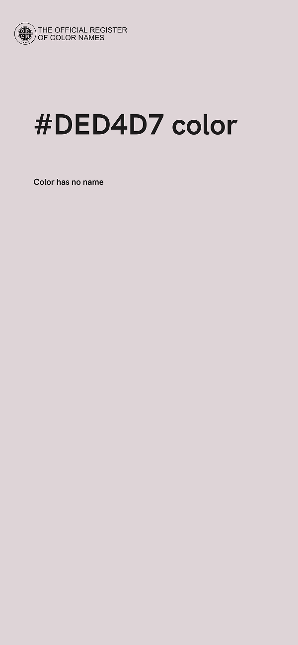 #DED4D7 color image