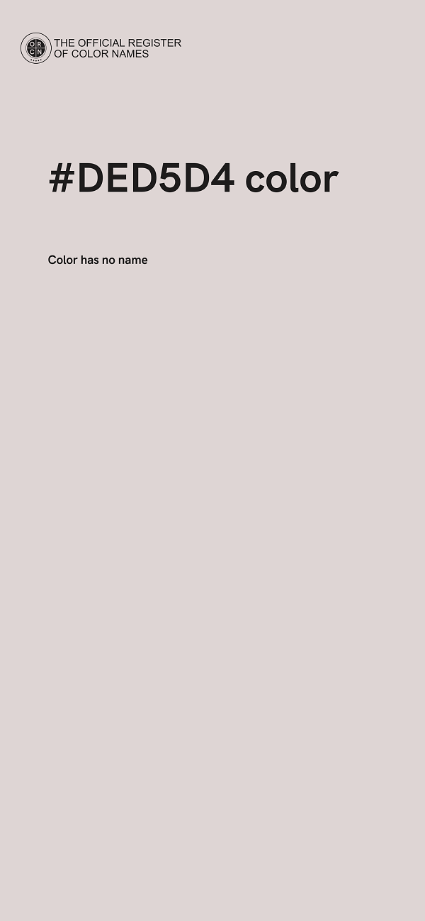 #DED5D4 color image