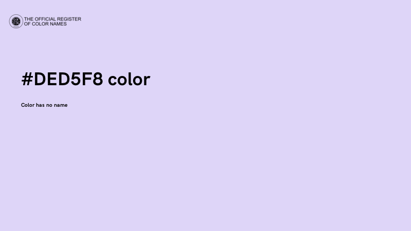 #DED5F8 color image