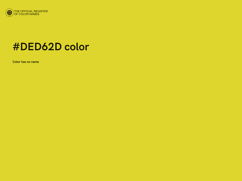 #DED62D color image