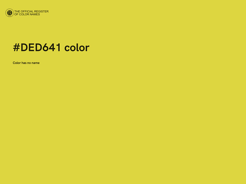 #DED641 color image