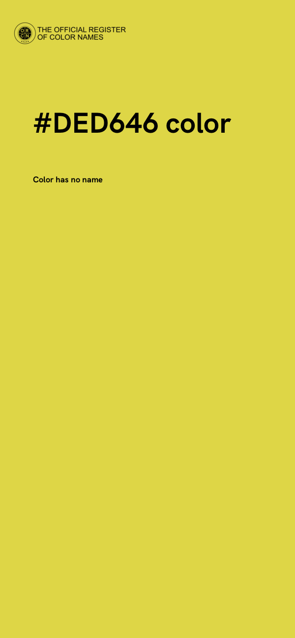 #DED646 color image