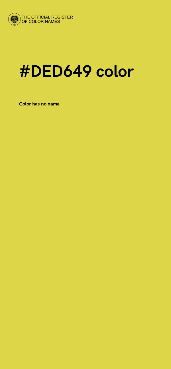 #DED649 color image