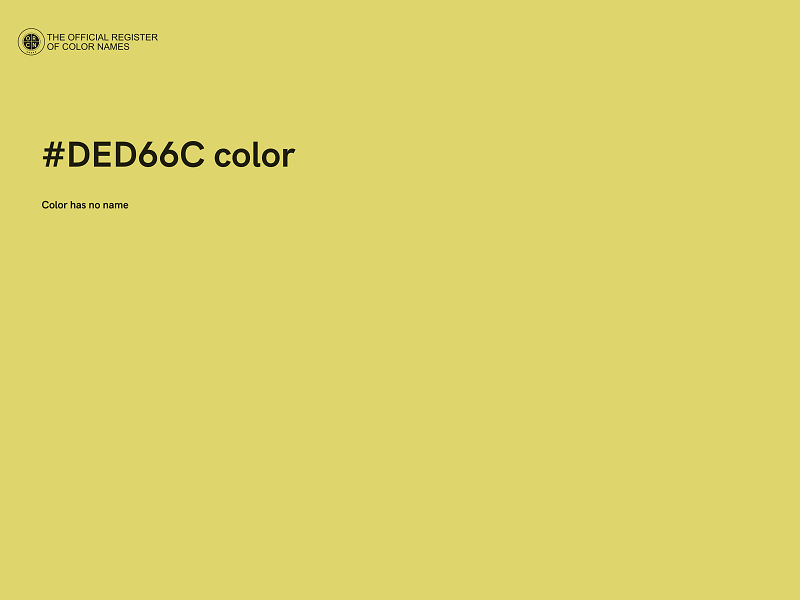 #DED66C color image