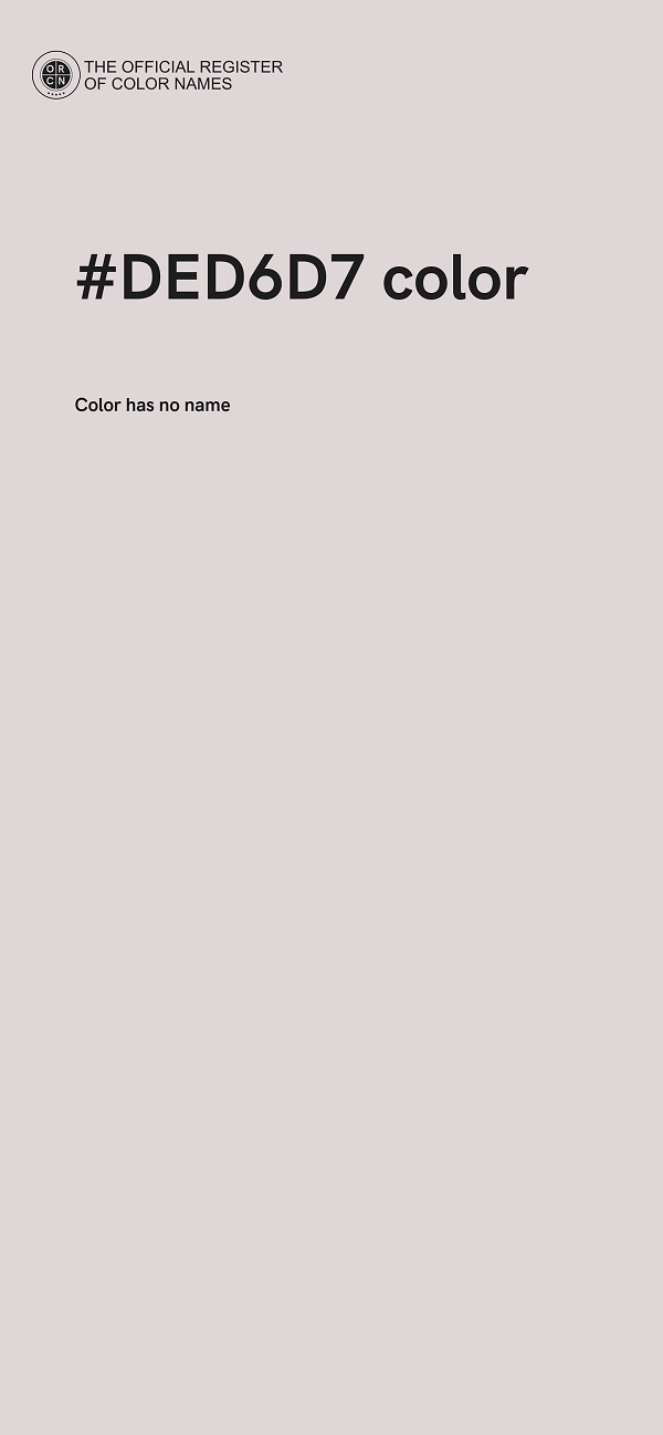 #DED6D7 color image