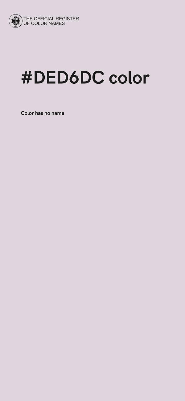 #DED6DC color image
