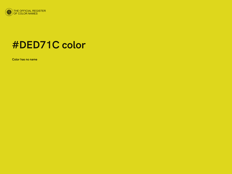 #DED71C color image