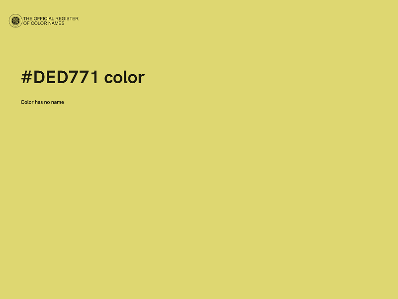 #DED771 color image