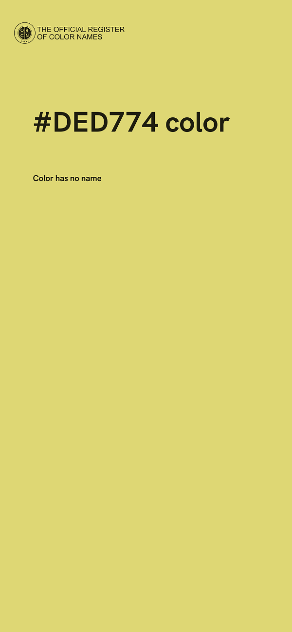#DED774 color image