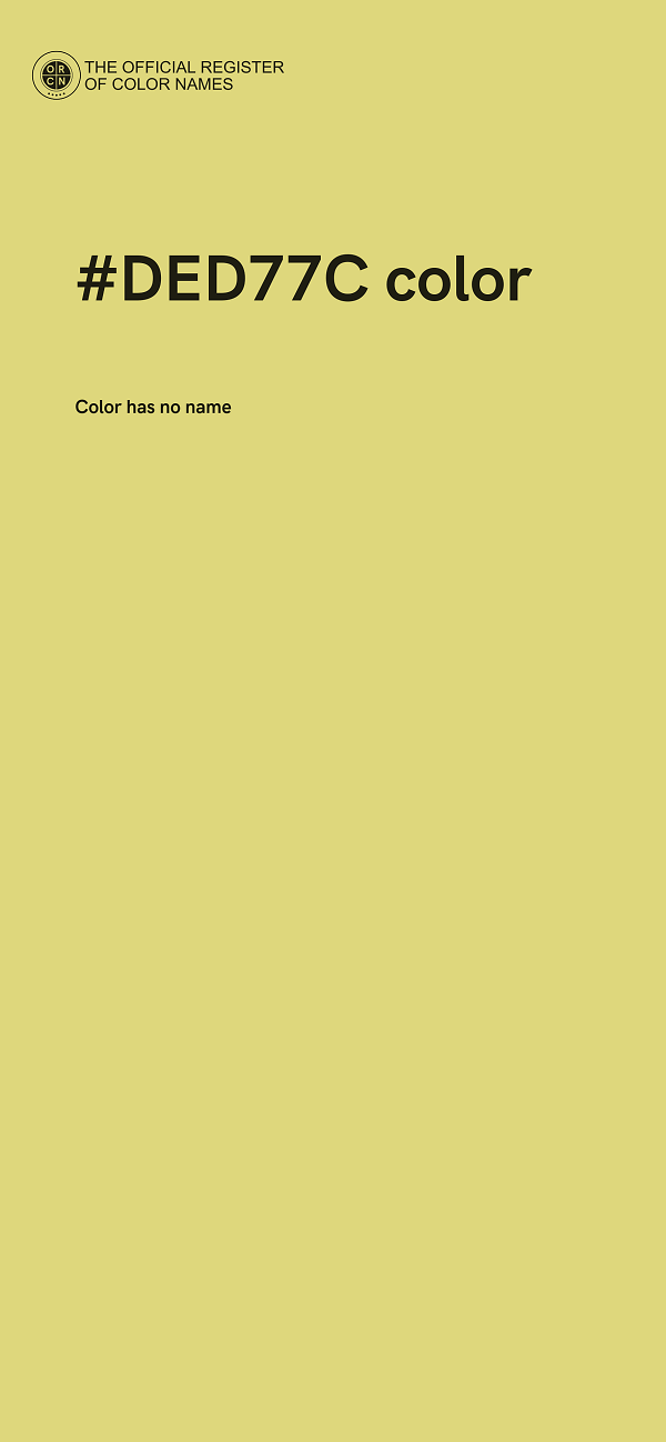 #DED77C color image
