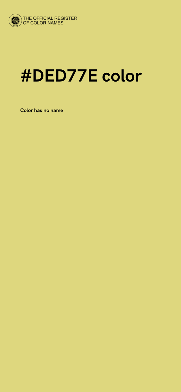 #DED77E color image