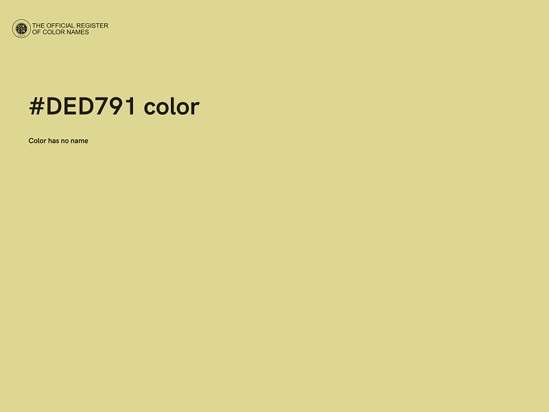 #DED791 color image