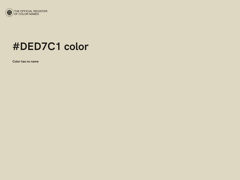 #DED7C1 color image