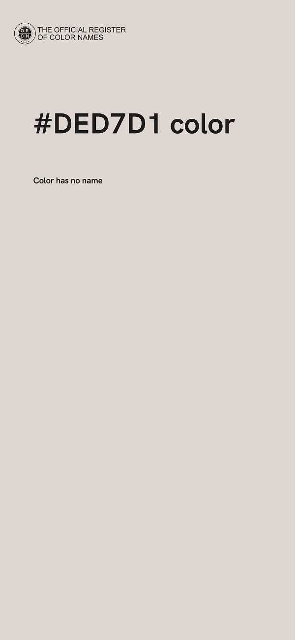 #DED7D1 color image