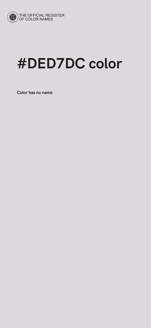 #DED7DC color image