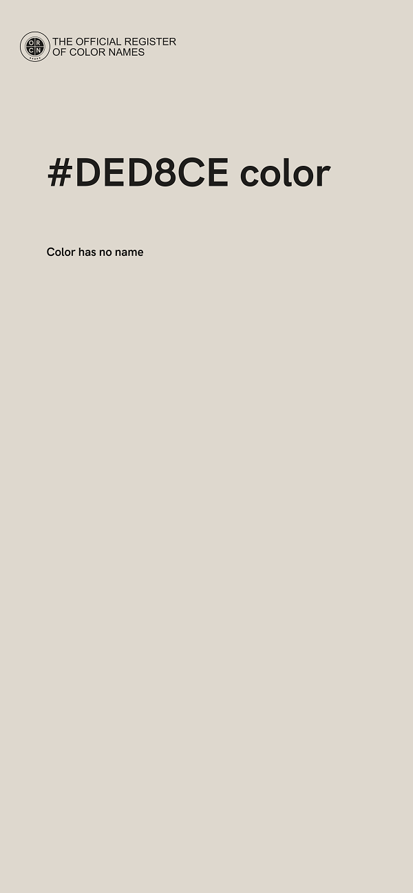#DED8CE color image
