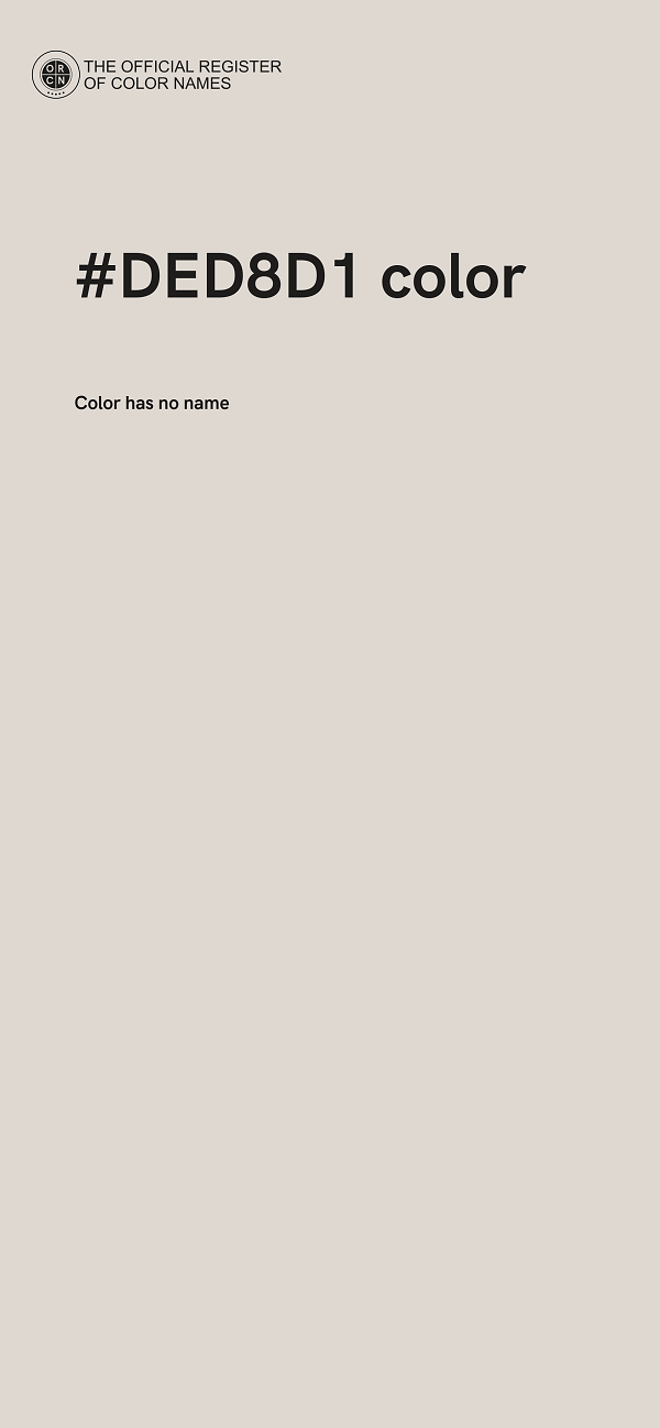 #DED8D1 color image