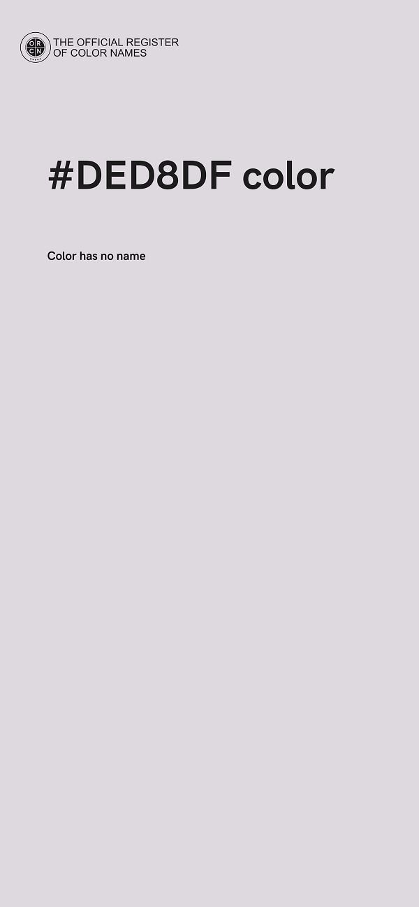 #DED8DF color image