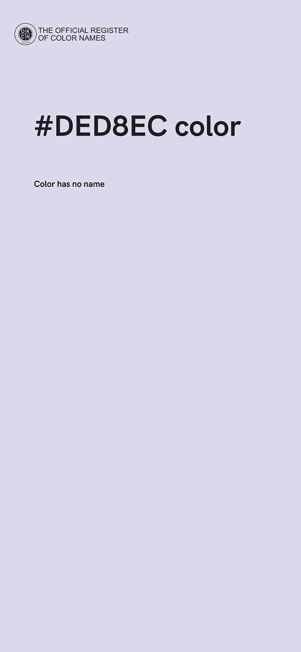 #DED8EC color image