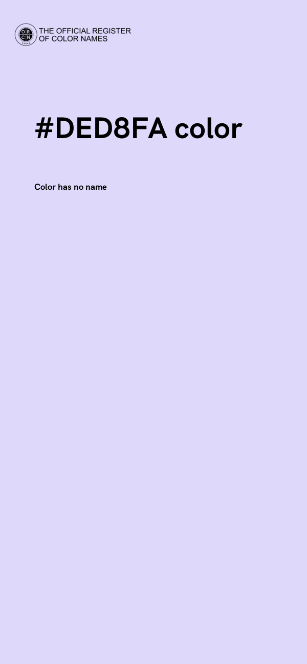 #DED8FA color image