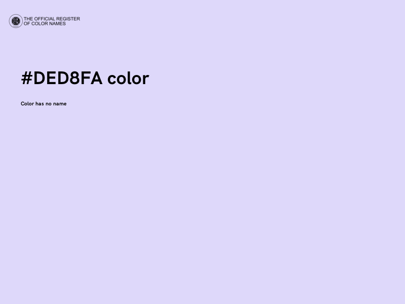 #DED8FA color image