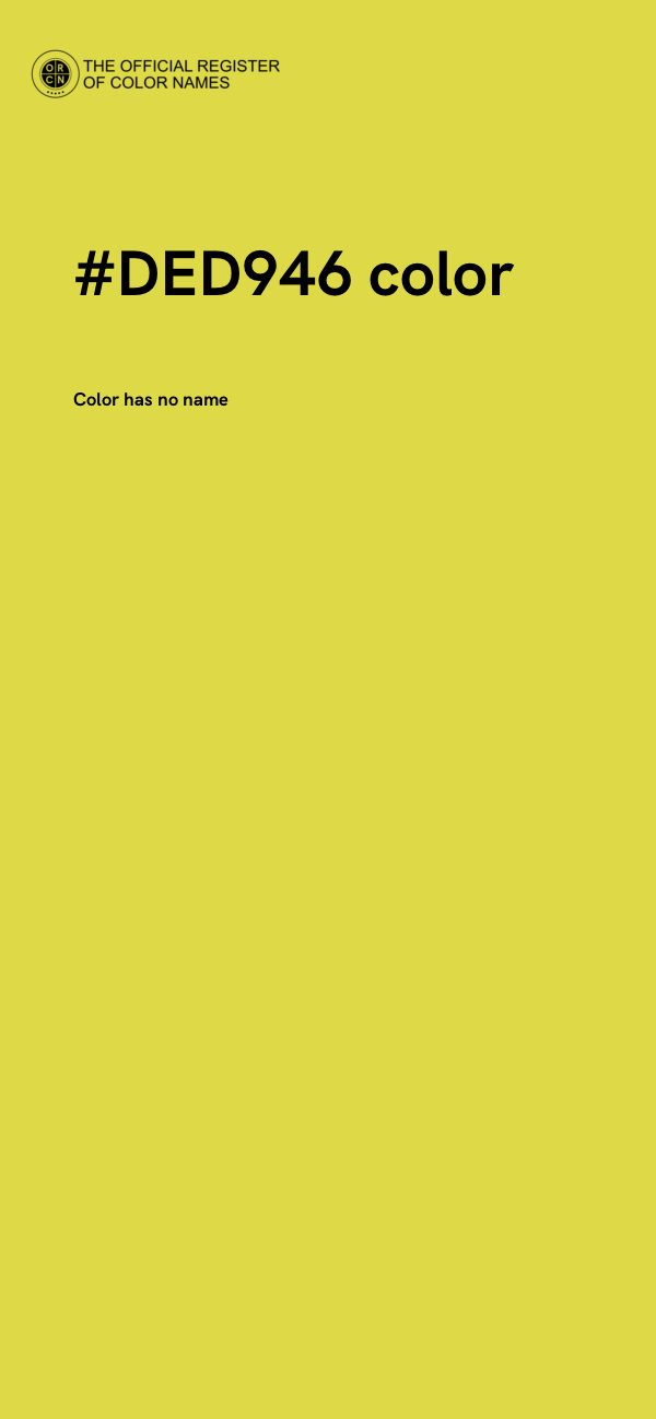 #DED946 color image