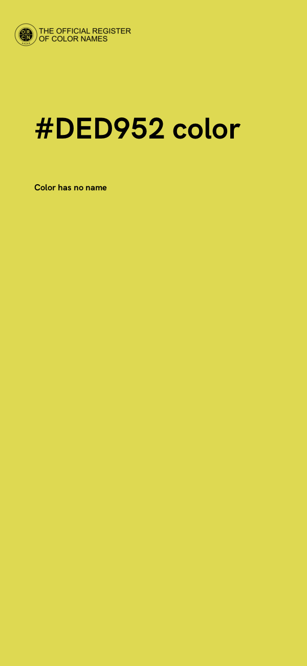 #DED952 color image