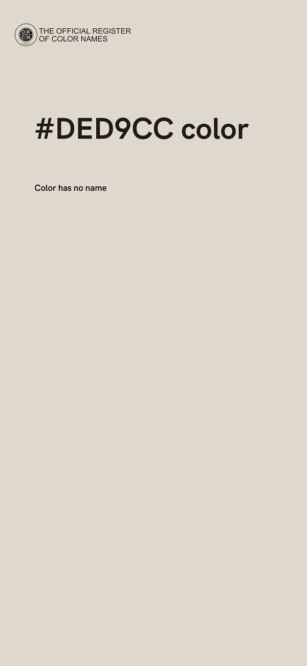 #DED9CC color image
