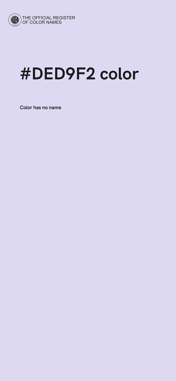 #DED9F2 color image