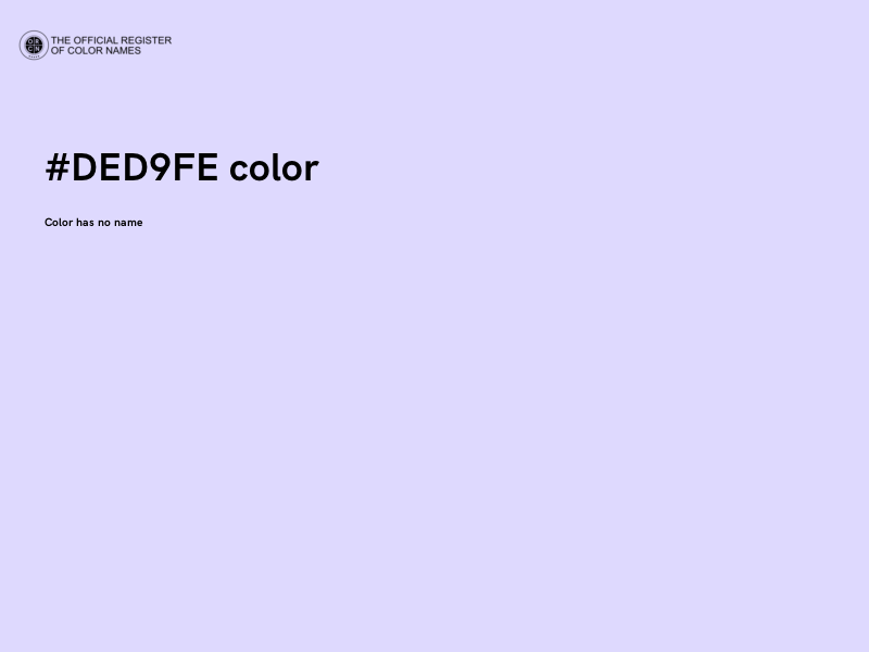 #DED9FE color image
