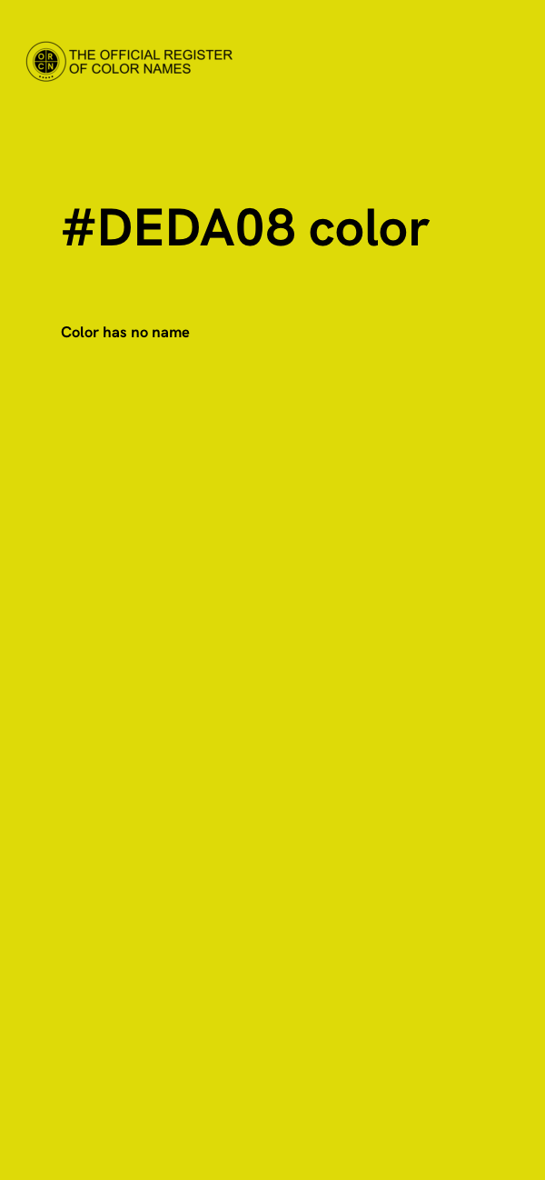 #DEDA08 color image