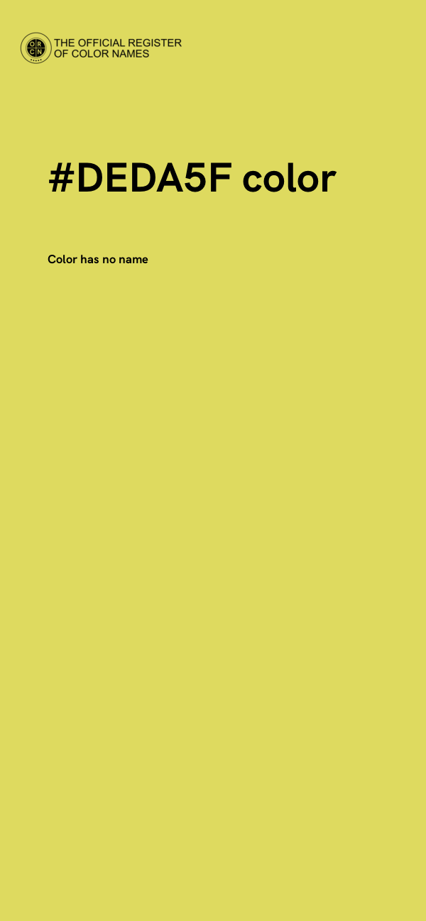 #DEDA5F color image