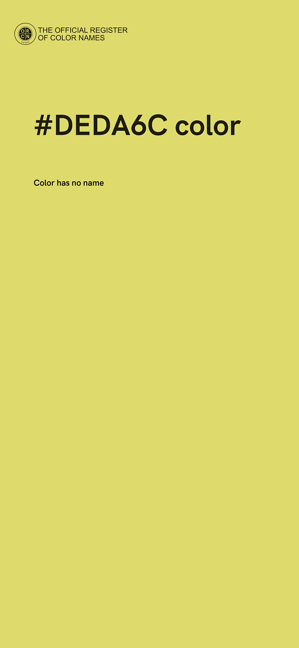 #DEDA6C color image